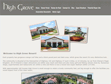 Tablet Screenshot of highgroveresort.com